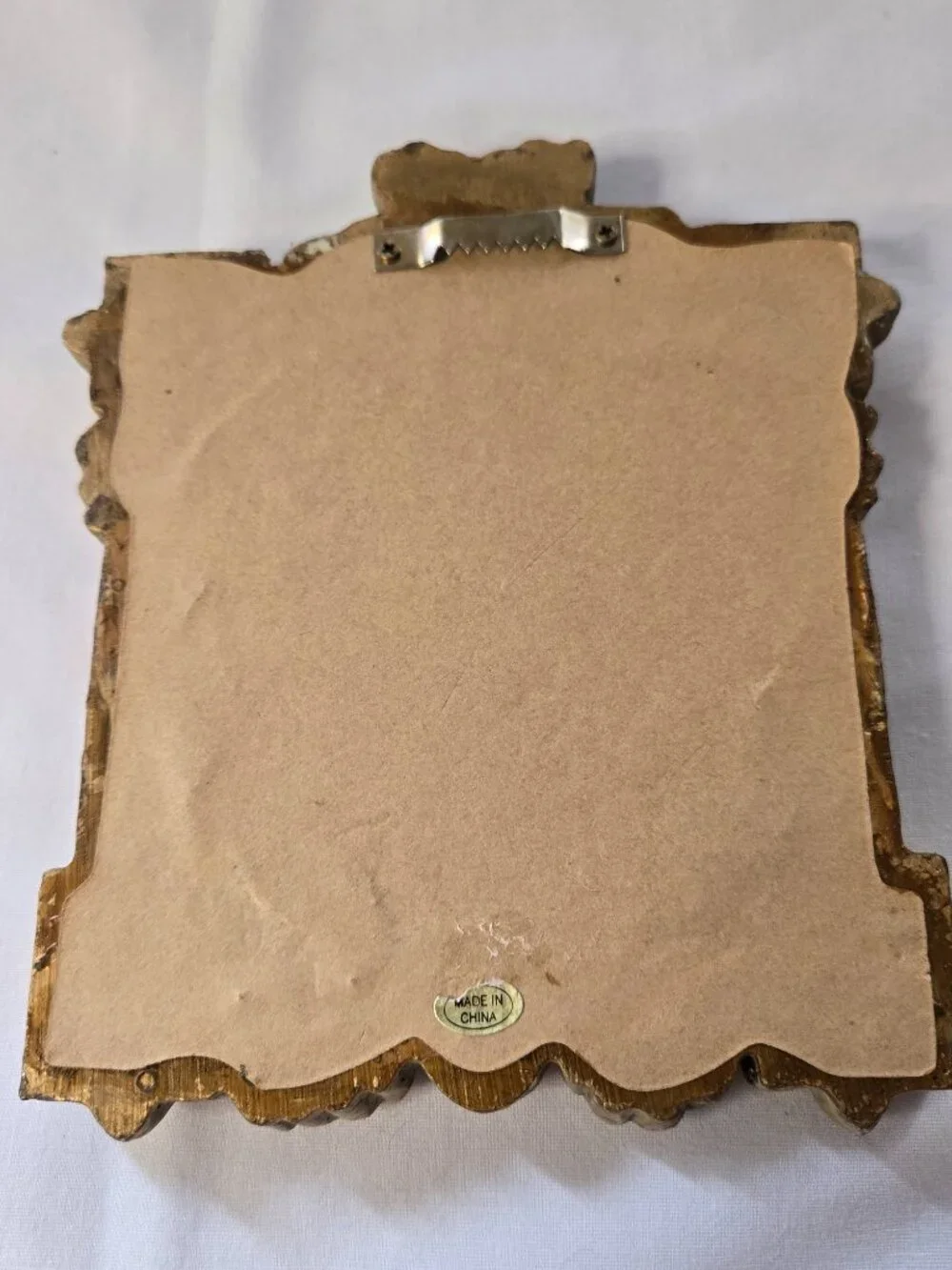 Elegant Gold Old World Look Mirror with Bow and Floral Accents